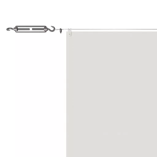 Fehér oxford-szövet függőleges napellenző 140 x 600 cm