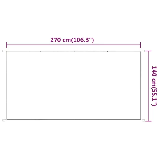 Antracitszürke oxford-szövet függőleges napellenző 140x270 cm