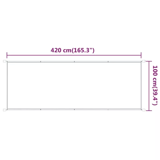 Világoszöld oxford-szövet függőleges napellenző 100x420 cm