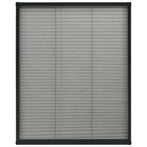 Antracitszürke alumínium pliszé ablakszúnyogháló 80 x 100 cm