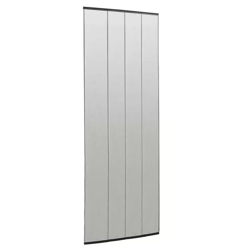 Fekete poliészter szúnyogháló ajtóra hálós függönnyel 100x220cm