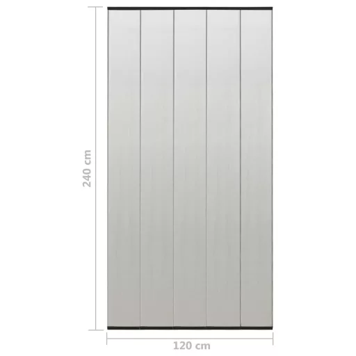 Fekete szúnyogháló ajtóra 5 részes hálós függönnyel 120x240 cm
