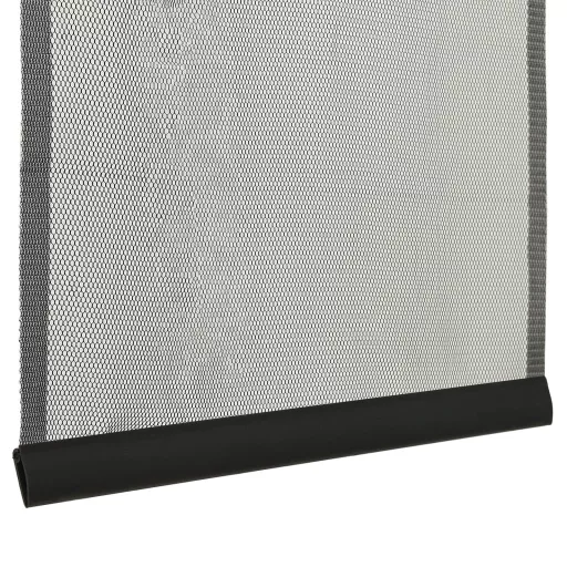 Fekete szúnyogháló ajtóra 10 részes hálós függönnyel 240x240 cm