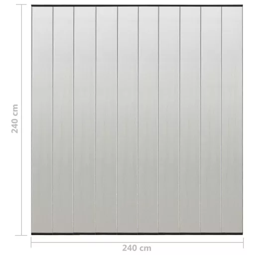 Fekete szúnyogháló ajtóra 10 részes hálós függönnyel 240x240 cm