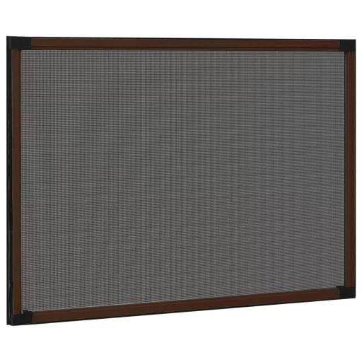 Barna lehúzható ablakszúnyogháló 70 x 150 cm