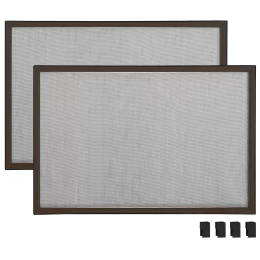 Barna lehúzható ablakszúnyogháló 70 x 150 cm