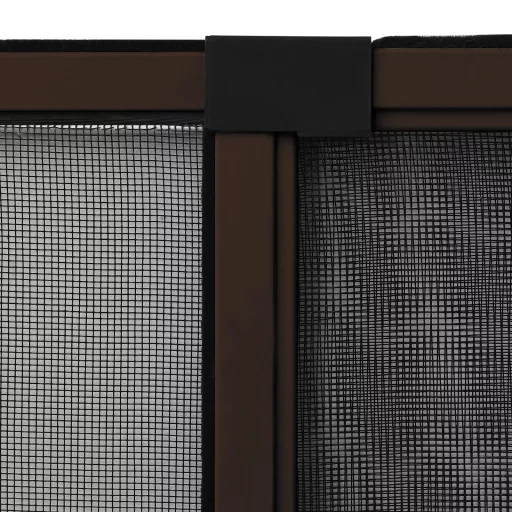 Barna lehúzható ablakszúnyogháló 70 x 150 cm