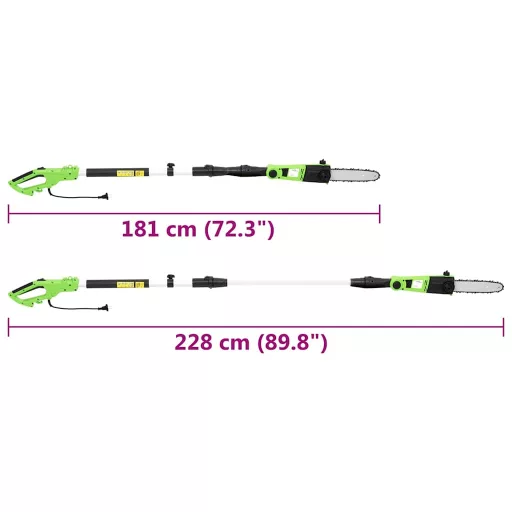 vidaXL elektromos teleszkópos láncfűrész 25 cm 710 W