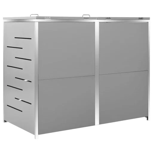 Acéltároló két gurítható szemeteskukához 138 x 77,5 x 112,5 cm