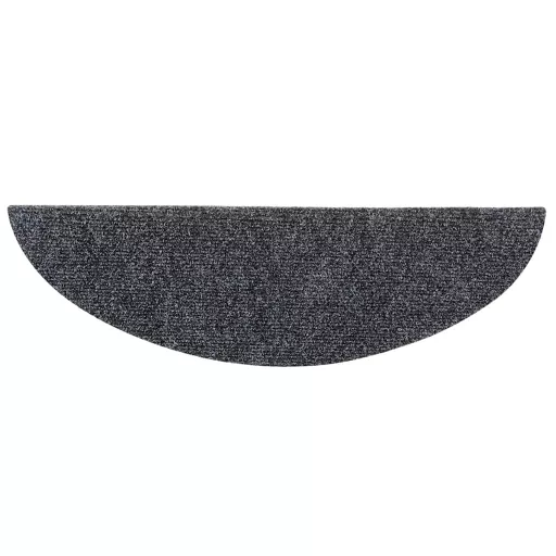 10 db öntapadós lépcsőszőnyeg 56 x 17 x 3 cm sötétszürke félkör alakú