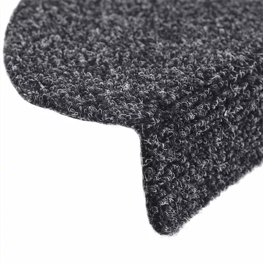 10 db öntapadós lépcsőszőnyeg 56 x 17 x 3 cm sötétszürke félkör alakú