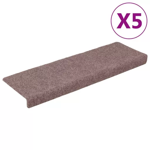 5 db öntapadós lépcsőszőnyeg 65 x 21 x 4 cm világosbarna téglalap alakú széllel