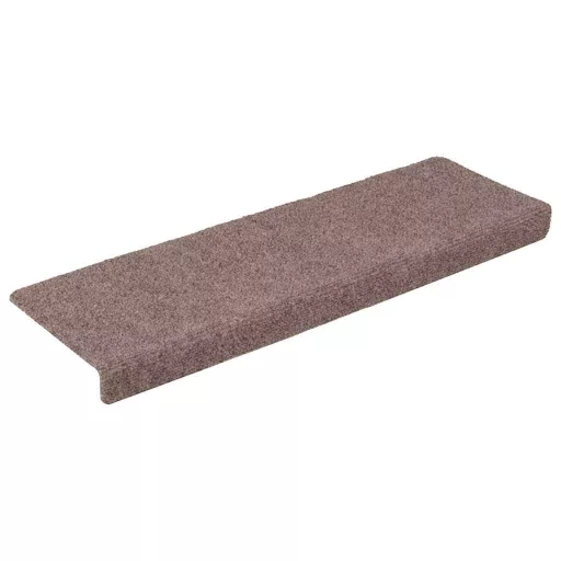10 db öntapadós lépcsőszőnyegek, világosbarna, téglalap alakú széllel, 65 x 21 x 4 cm