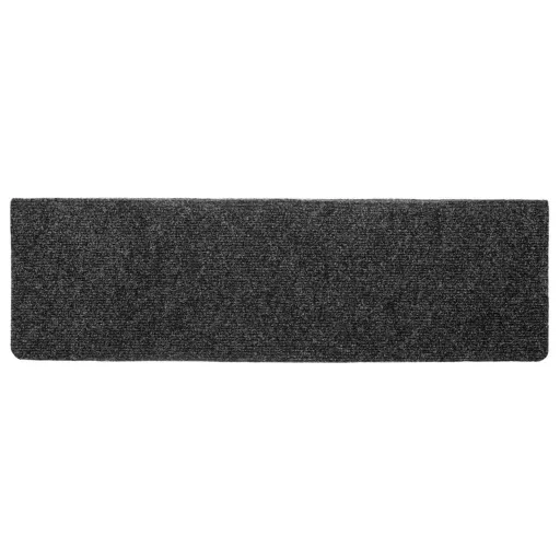 5 db öntapadós lépcsőszőnyeg, sötétszürke, téglalap alakú széllel, 65 x 21 x 4 cm
