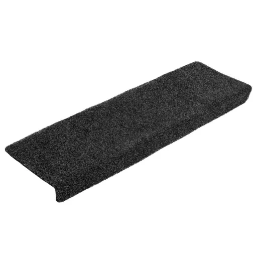 5 db öntapadós lépcsőszőnyeg, 65 x 21 x 4 cm, fekete, téglalap alakú széllel
