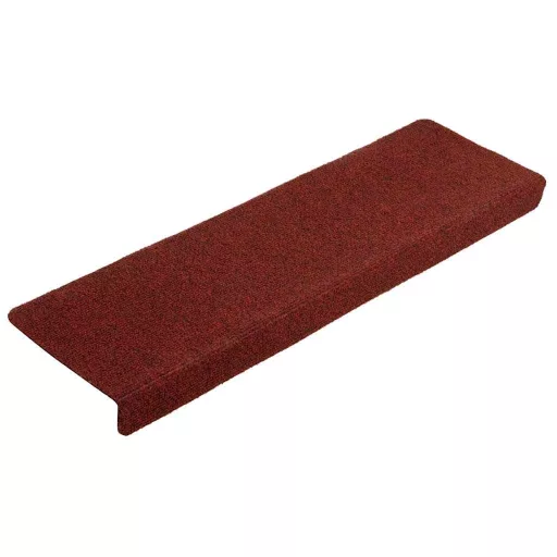 5 db öntapadós lépcsőszőnyeg 65 x 21 x 4 cm bordói piros téglalap alakú széllel