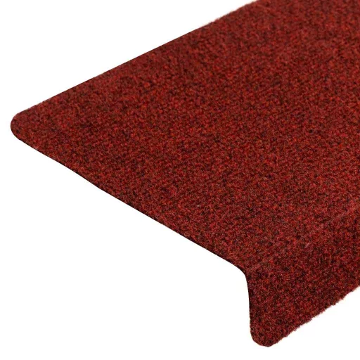 5 db öntapadós lépcsőszőnyeg 65 x 21 x 4 cm bordói piros téglalap alakú széllel