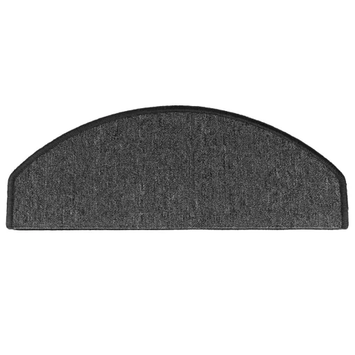 10 db antracitszürke félkör alakú lépcsőszőnyegek 65 x 24 x 4 cm