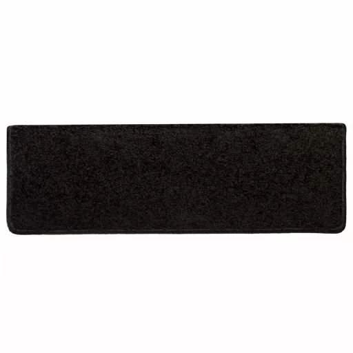 10 db fekete lépcsőszőnyeg, téglalap alakú széllel, 65 x 21 x 4 cm
