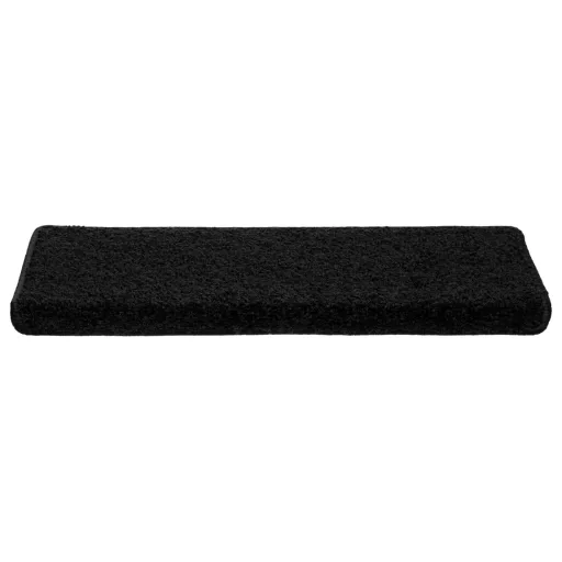 10 db fekete lépcsőszőnyeg, téglalap alakú széllel, 65 x 21 x 4 cm