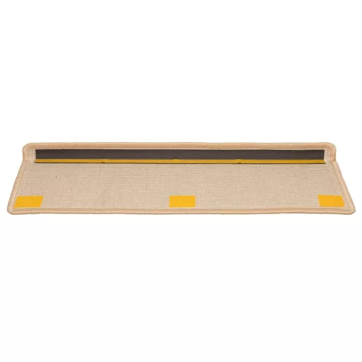 10 db krémszínű lépcsőszőnyeg, téglalap alakú széllel, 65 x 21 x 4 cm