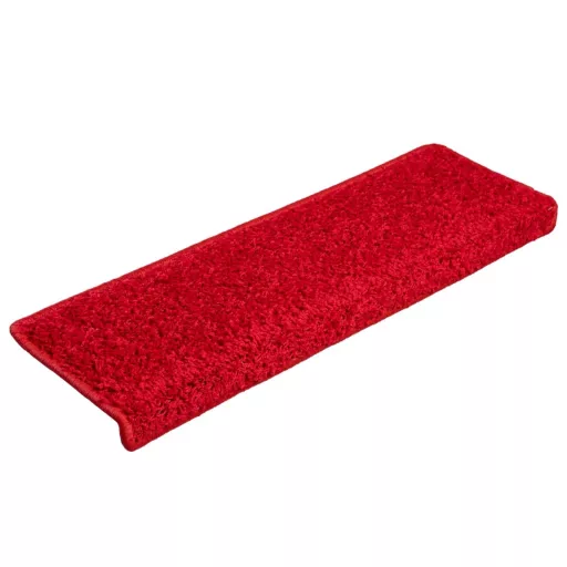 10 db piros, téglalap alakú szélű lépcsőszőnyeg 65 x 21 x 4 cm
