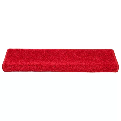 10 db piros, téglalap alakú szélű lépcsőszőnyeg 65 x 21 x 4 cm