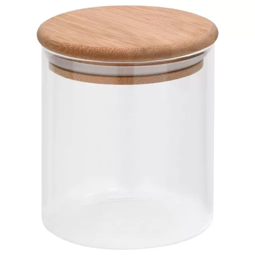6 db üvegedény bambuszfedéllel 600 ml