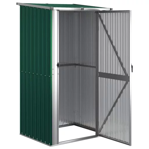 Zöld kerti fészer horganyzott acélból 118,5 x 97 x 209,5 cm
