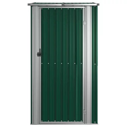 Zöld kerti fészer horganyzott acélból 118,5 x 97 x 209,5 cm