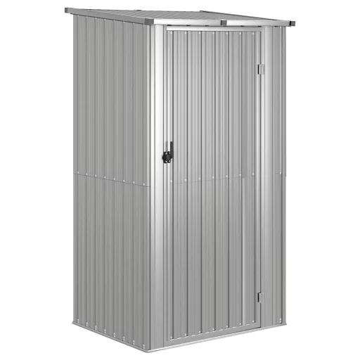 Szürke horganyzott acél kerti fészer 118,5 x 97 x 209,5 cm