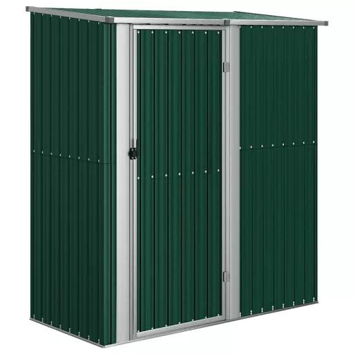 Zöld horganyzott acél kerti fészer 180,5 x 97 x 209,5 cm