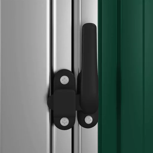Zöld horganyzott acél kerti fészer 180,5 x 97 x 209,5 cm