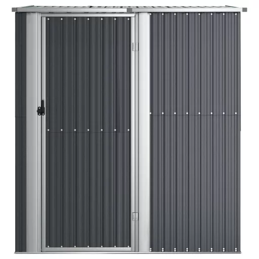 Antracitszürke horganyzott acél kerti fészer 180,5x97x209,5 cm