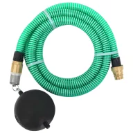   Zöld PVC szívótömlő sárgaréz csatlakozókkal 1,1" 3 m