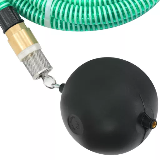 Zöld PVC szívótömlő sárgaréz csatlakozókkal 1,1" 3 m