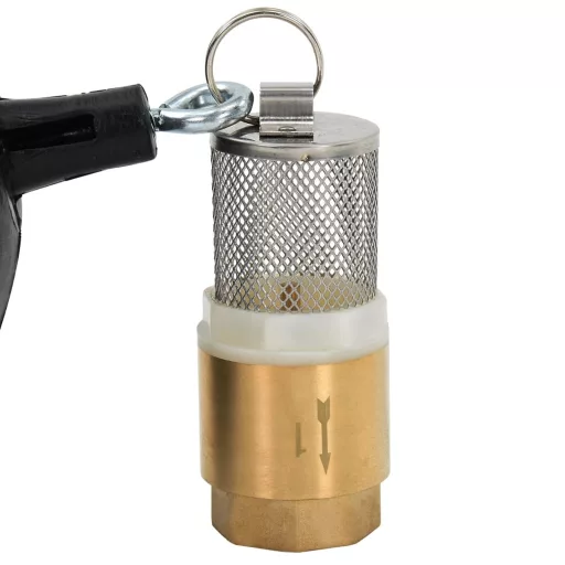 Fekete PVC szívótömlő sárgaréz csatlakozókkal 1,1" 5 m
