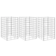 3 db vas gabion magaságyás 30 x 30 x 50 cm