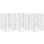 3 db vas gabion magaságyás 30 x 30 x 50 cm
