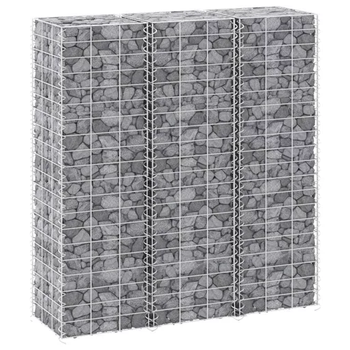 3 db vas gabion magaságyás 30 x 30 x 100 cm