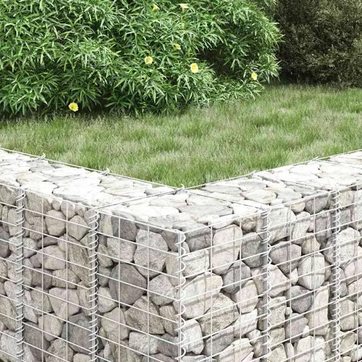 3 db vas gabion magaságyás 30 x 30 x 150 cm