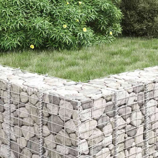 4 db vas gabion magaságyás 30 x 30 x 50 / 100 / 150 / 200 cm