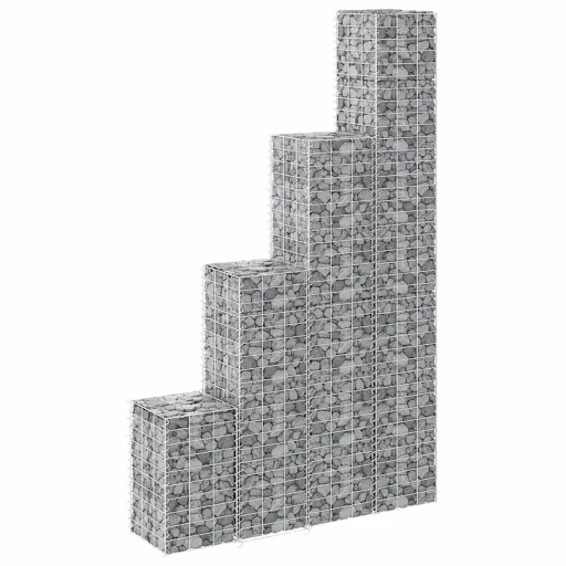 4 db vas gabion magaságyás 30 x 30 x 50 / 100 / 150 / 200 cm