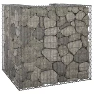   Horganyzott acél gabionfal szemeteskukához 110 x 100 x 110 cm