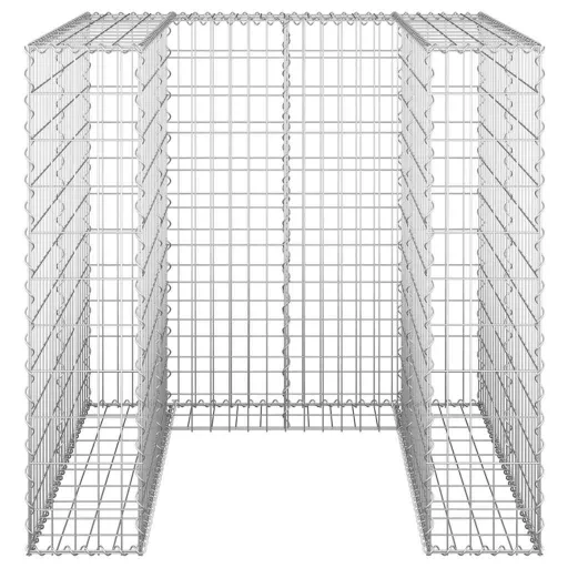 Horganyzott acél gabionfal szemeteskukához 110 x 100 x 110 cm