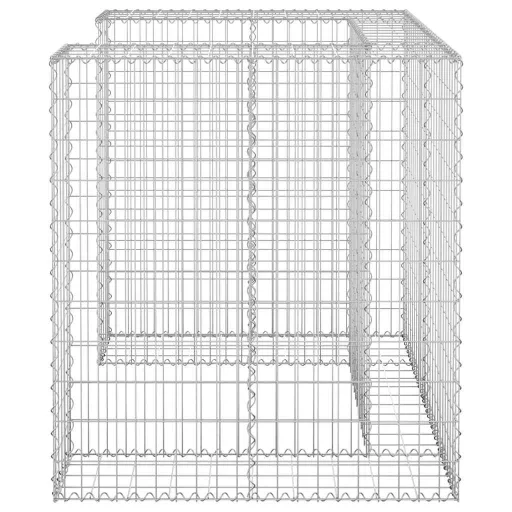 Horganyzott acél gabionfal szemeteskukához 110 x 100 x 110 cm