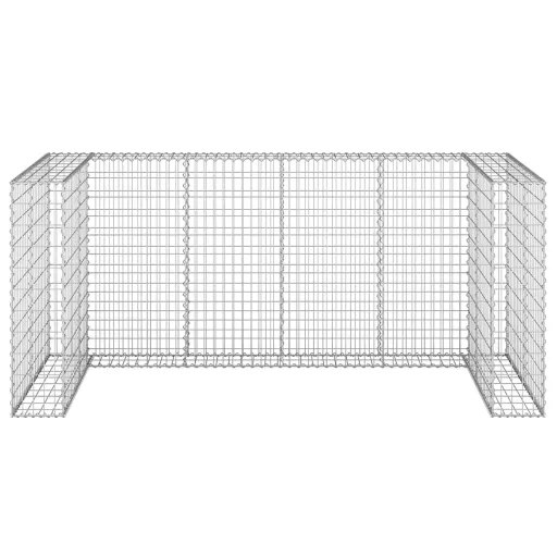 Horganyzott acél gabionfal szemeteskukákhoz 254 x 100 x 110 cm