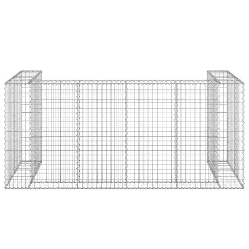 Horganyzott acél gabionfal szemeteskukákhoz 254 x 100 x 110 cm