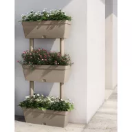 6 db tópszínű kerti virágtartó 100 cm