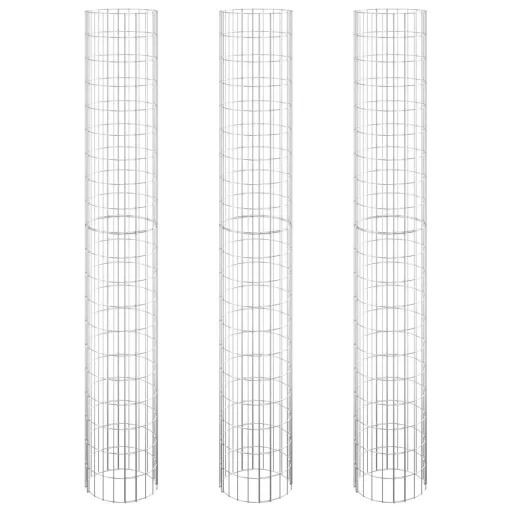 3 db kör alakú horganyzott acél gabion magaságyás Ø30 x 200 cm